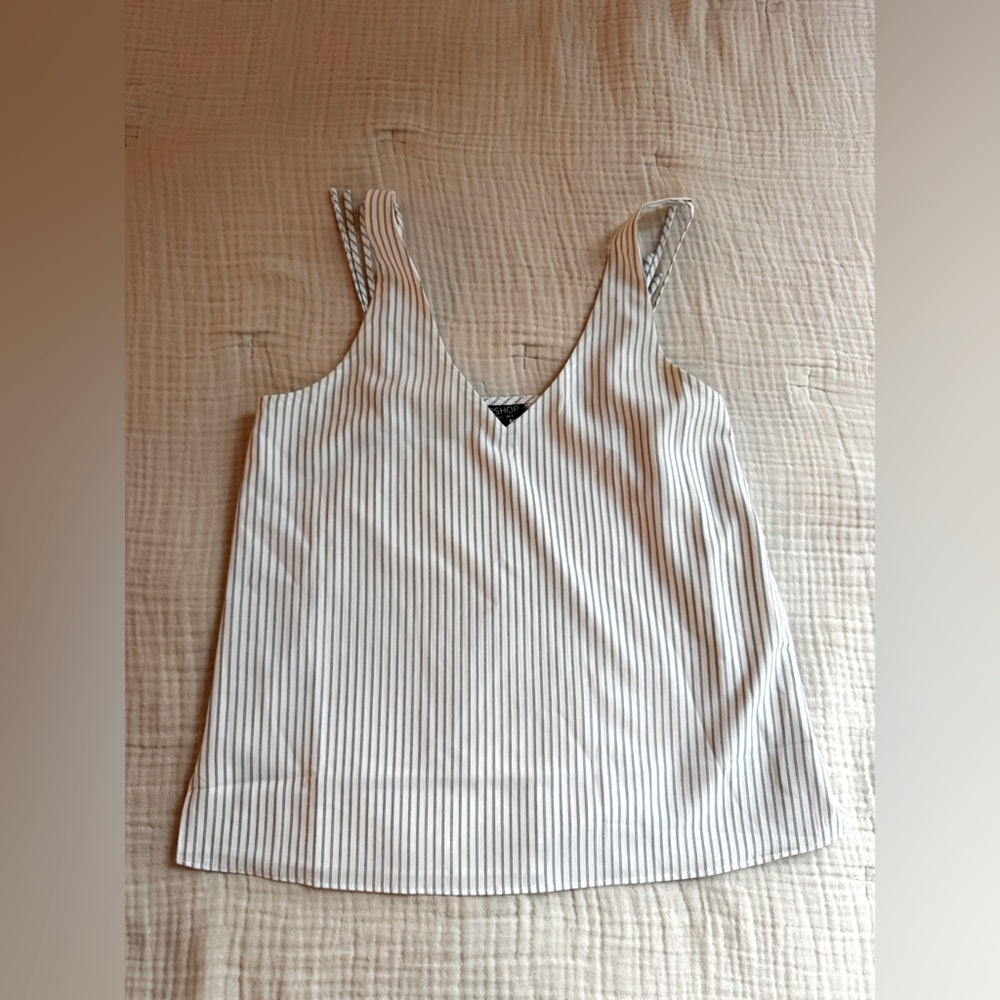 New Topshop Striped Dressy Tank